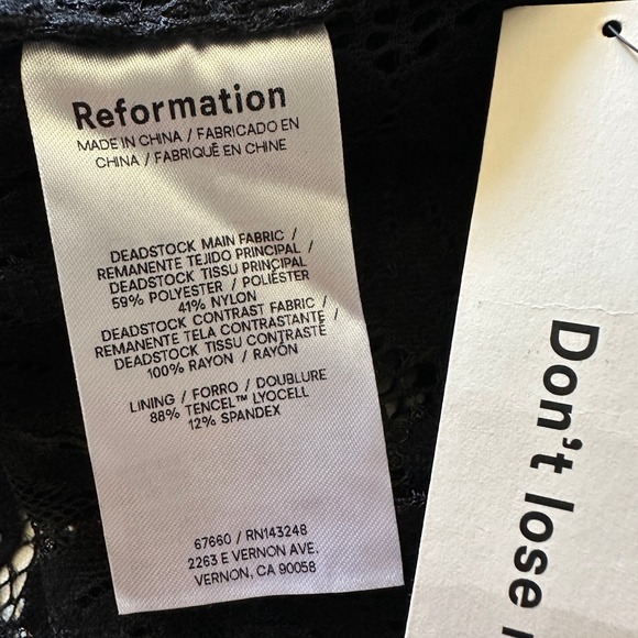 New Reformation Rylee Midi Skirt Black Lace Sheer 0 - Picture 9 of 12